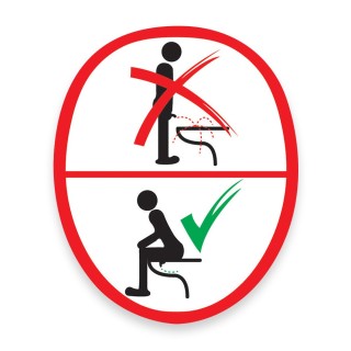 Papado® Instructions Sticker - Laminated WC guide