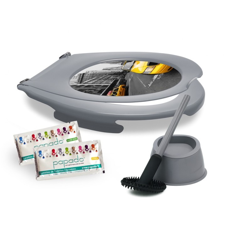 Papado® Pack: personalisierbarer WC-Sitz zum Einklicken und WC-Sitz mit Schnellverschluss